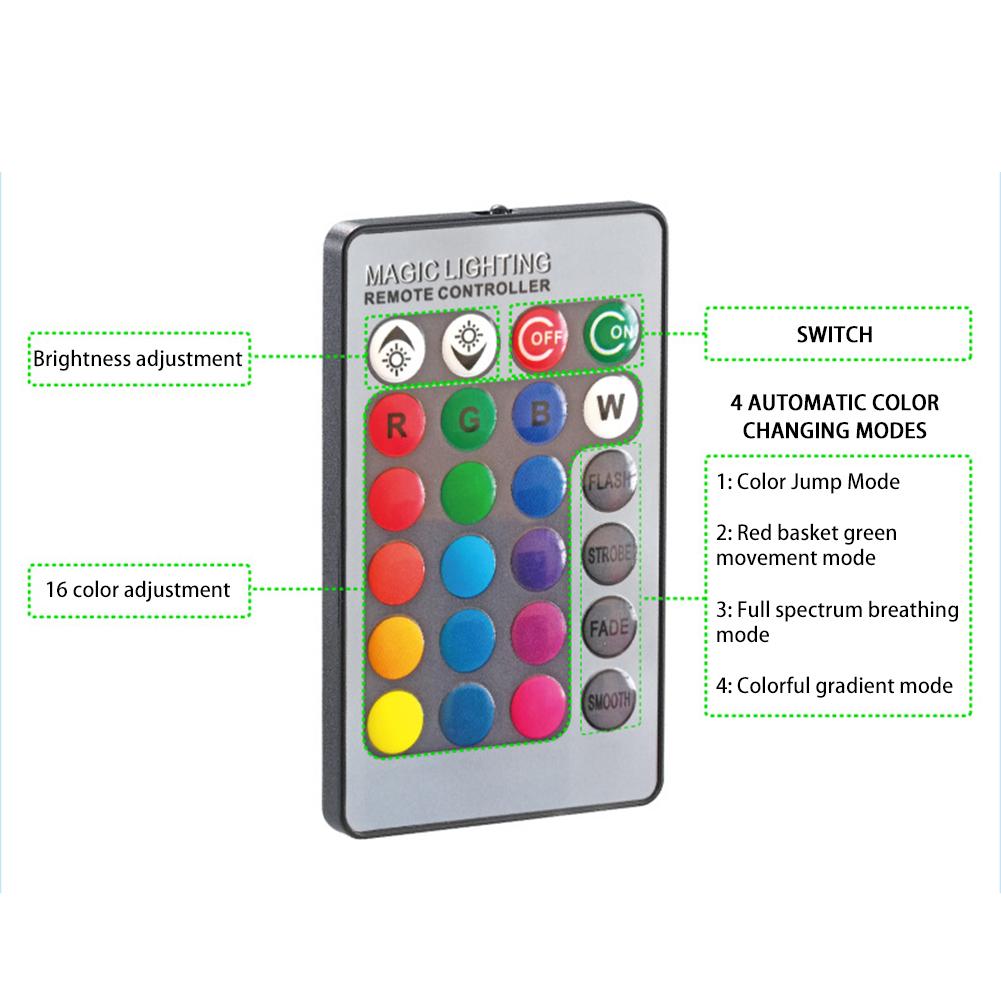 Аквариумный прожектор USB Цветной градиентный свет для дайвинга Светодиодная лампа Декоративная лампа для аквариума Для романтического аквариума Работает от батареек