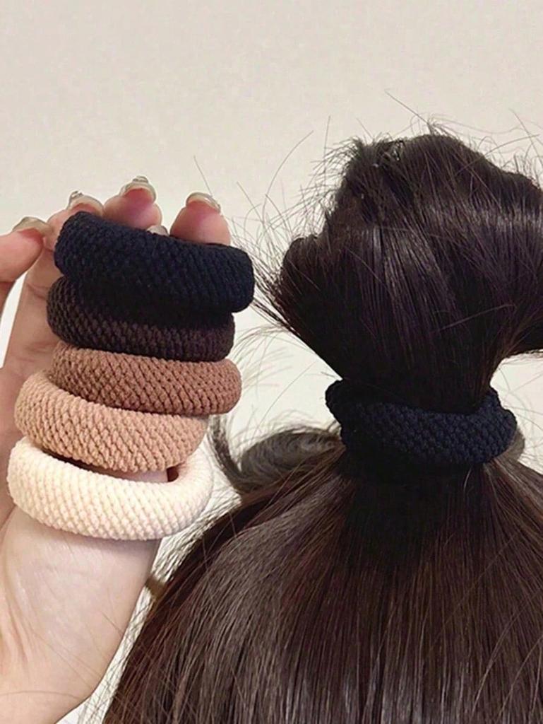 Разноцветные Высокоэластичные Утолщенные Универсальные Простые Резинки-Скраччи, Щадящие Волосы Резинки для Волос Держатели для Хвоста Эластичные Резинки для Волос Веревка для Волос
