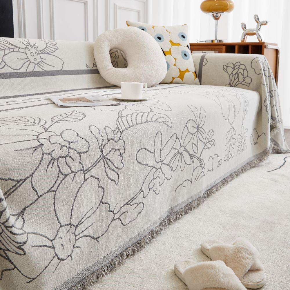 Flower Print Sofa Cover Blankets Outdoor Camping Picnic Large Blanket Leisure Beach Towel Travel Rug Sofa Mat