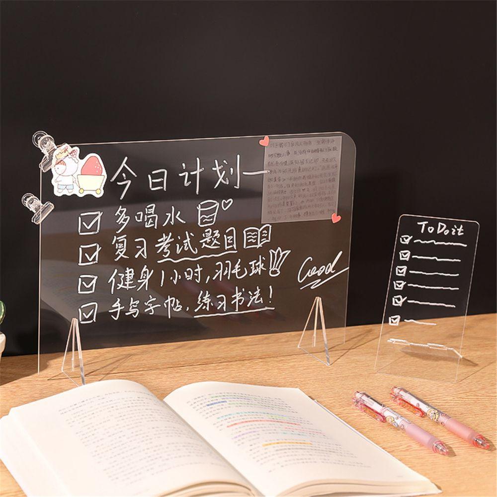 Decorate Erasable Clear Whiteboard Pen Writing Note Acrylic Message Board