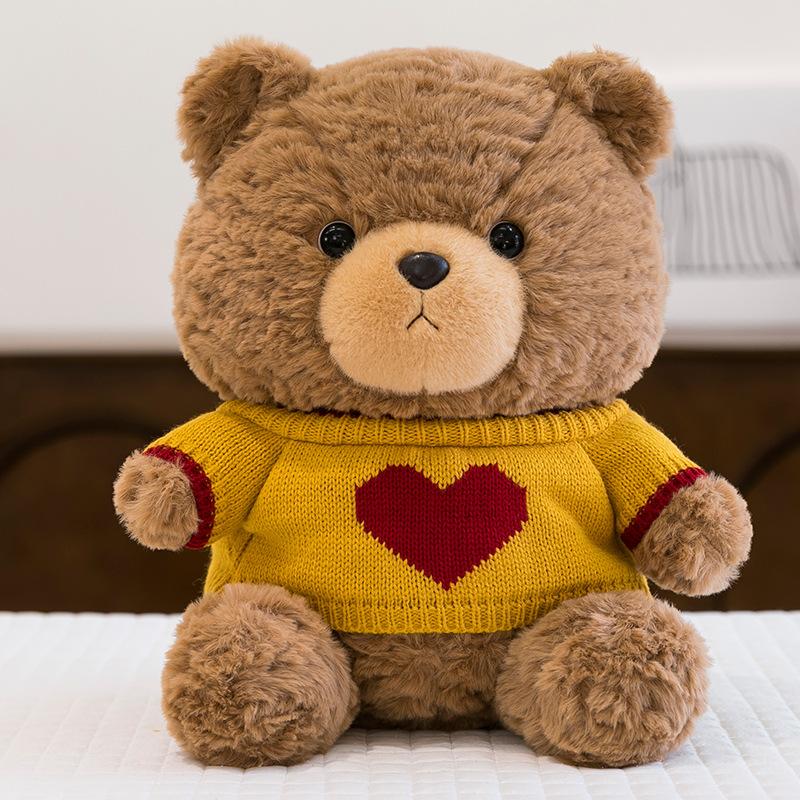 New Casual Sweatshirt, Bear Plush Toys Sweater, Teddy Bear Doll, Children's Birthday Gift Doll