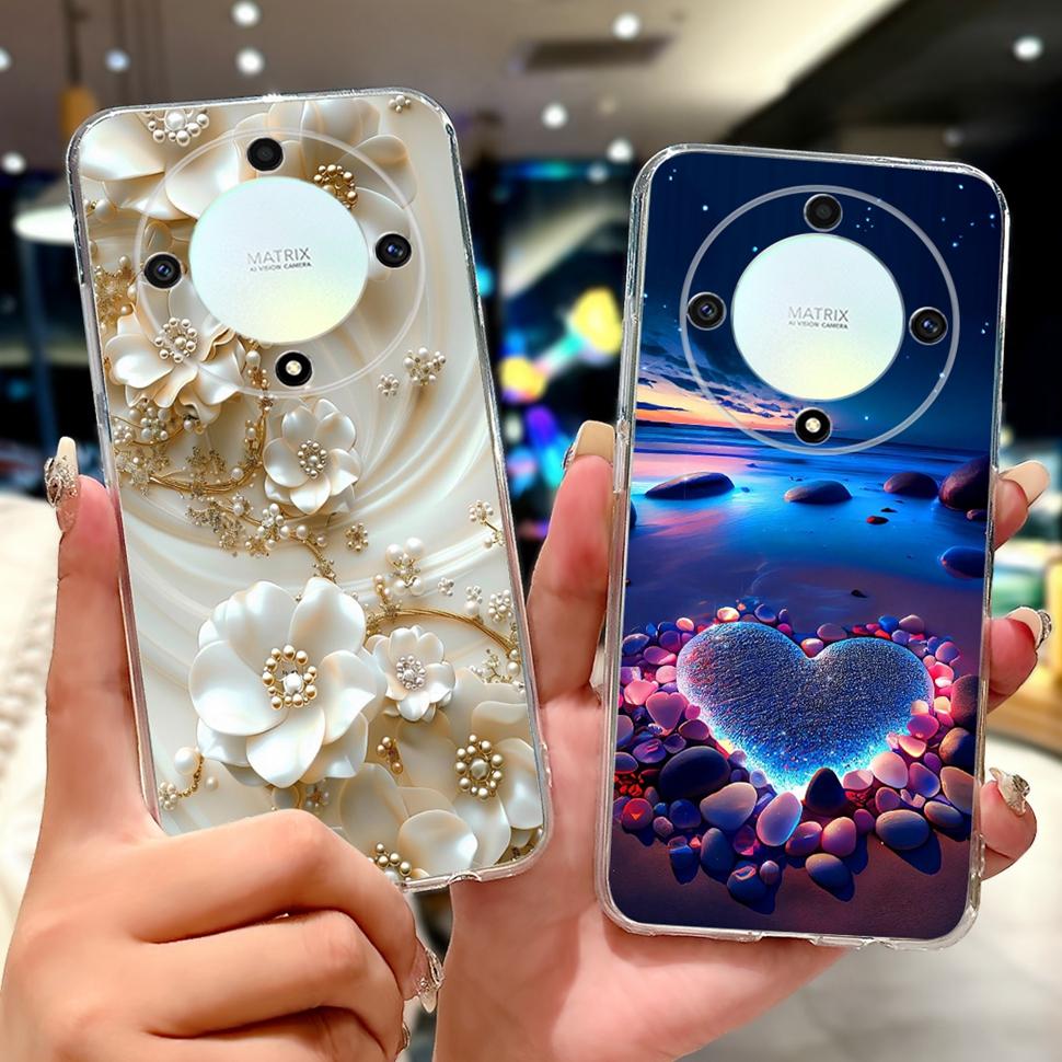Чехол для Honor X9b 5G Цветок Бабочка Расписной Чехол Мягкий Силиконовый Корпус Для Honor X9 X9 b HonorX9b 5G Чехол для Телефона