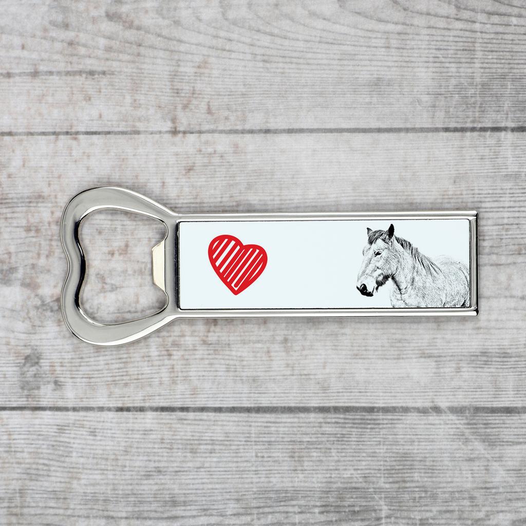Koń Ardeński - Otwieracz Do Butelek Z Koniem, Personalizowany Otwieracz Na Lodówkę, Wyjątkowy Upominek Dla Mężczyzny Marki Art-Dog