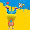 Easter Inflatable Handstand Clown Costume Funny Adult Cosplay Party Outfit Suit
