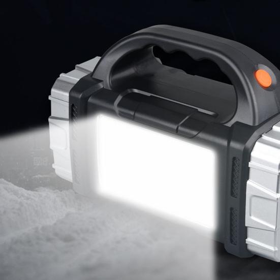 Портативная лампа на солнечной батарее с ручкой, перезаряжаемая через USB, 7 режимов, высокий люмен, IPX5, водонепроницаемый светодиодный рабочий фонарь, фонарик для кемпинга