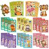 8 Cartoon Animal Party Make A Face Face Change Sticker DIY Hand Account Small Card Mobile Phone Case
