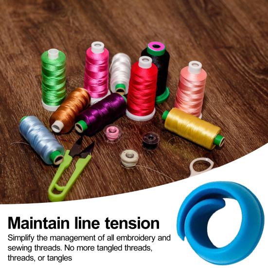 10/100 шт. эластичный скрученный держатель для ниток, многоразовый, с большой прочностью, сохраняет катушку с нитью в чистоте и организованности, швейная и вышивальная машина