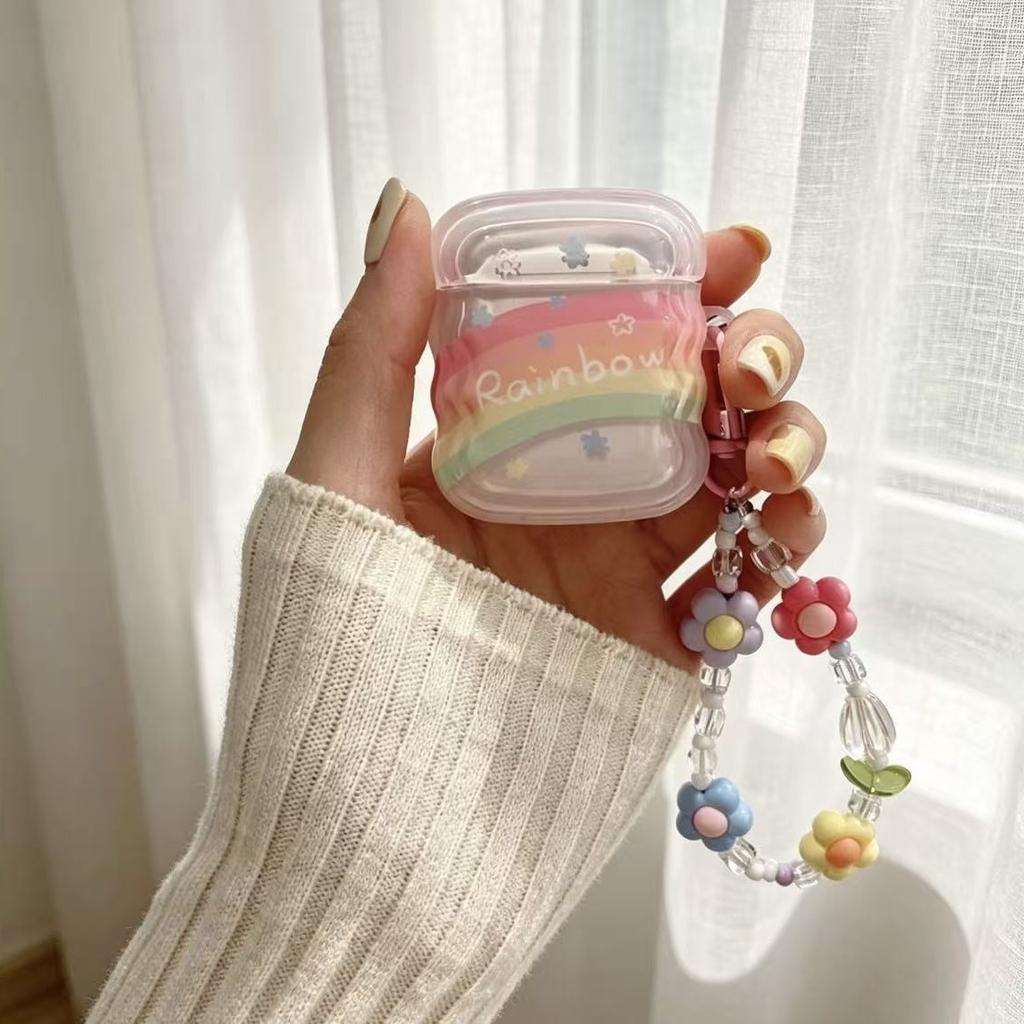 Gradual change pink rainbow for Apple AirPods 1 /1 generation earphone case AirPods pro1/pro1 protective case
