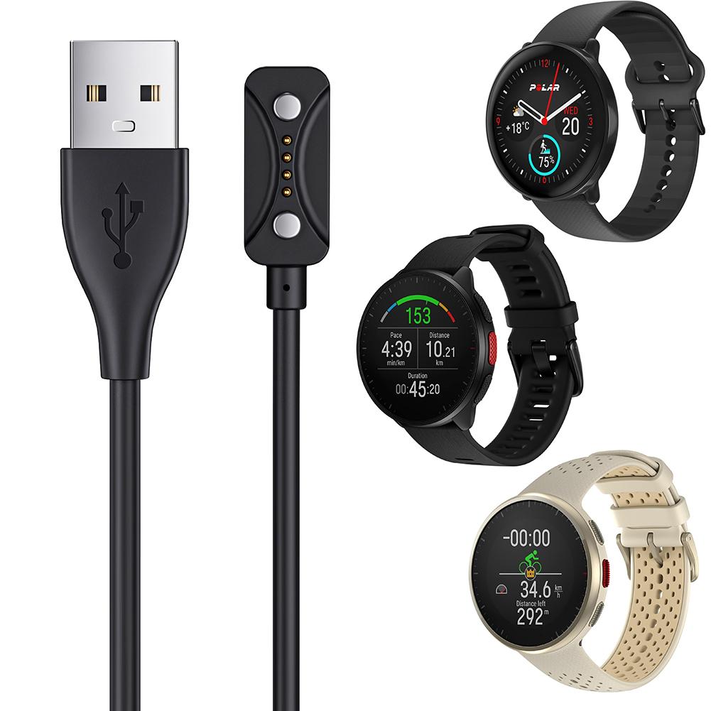 1 м Магнитный USB-кабель для зарядки, док-станция, зарядный провод, кабель питания для Polar Pacer/Pacer Pro/Ignite 3/Vantage V3