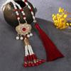 Tassel Hanfu Necklace Long Ethnic Pearl Pendant Elegant Chinese Pearl Necklace  Horse Face Skirt