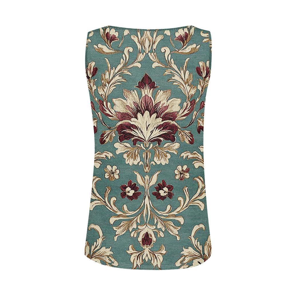 Женский повседневный жилет без рукавов с принтом и V-образным вырезом