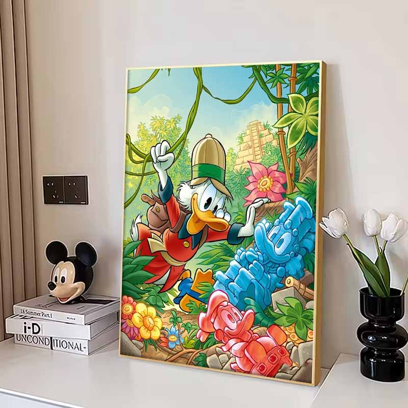 Disney Diamond Painting Duck McMurray Jungle Adventure Illustration 5D Diamond Painting Art Embroidery Cross Stitch Room Decoration