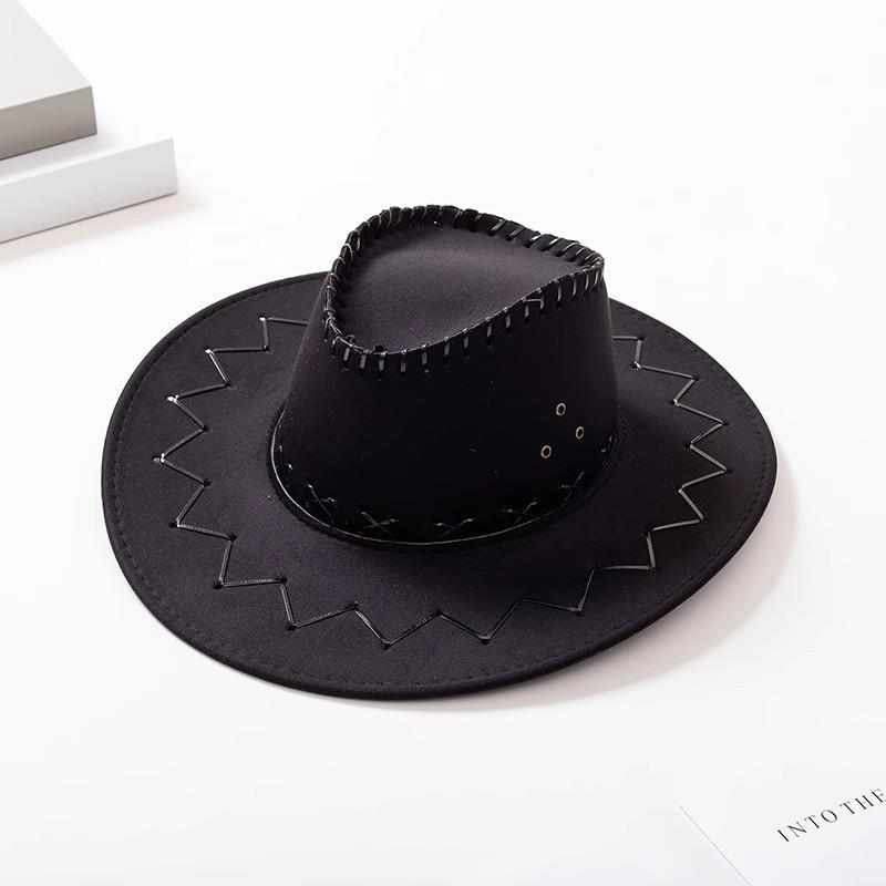 Женская ковбойская шляпа в стиле вестерн, ретро, с широкими полями для защиты от солнца - пляжная шляпа в европейском и американском стиле