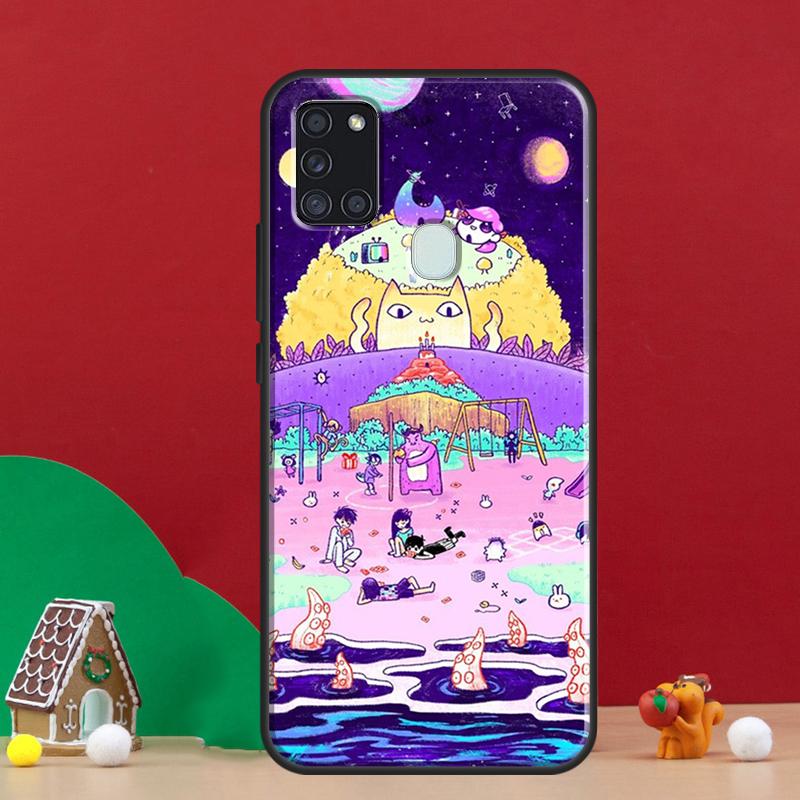 Обложка игры Omori для Samsung Galaxy A54 A34 A14 A32 A12 A22 A52 A72 A13 A33 A53 A50 A52S A51 A71 Задний чехол