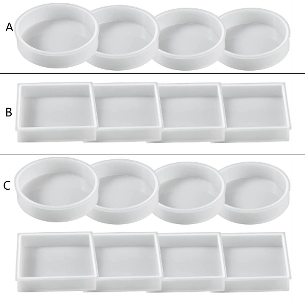 Placemat Tray Molds DIY Coaster Molds Silicone Tray Molds Epoxy Resin Casting Molds for DIY Casting Home Decoration
