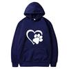 2025 spring and autumn men's black cat claw love couple shirt hooded sweater direct supply one piece hair
