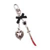 Трендовый шнурок для телефона в готическом стиле, брелок-подвеска в виде бабочки и сердца, прочный ремешок для телефона, портативный аксессуар для телефона для ключей