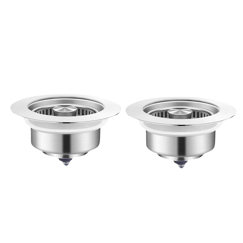 Stainless Steel Kitchen Sink Push-type Sink Drainer Leak Plug Filter Universal Pool Bounce Core