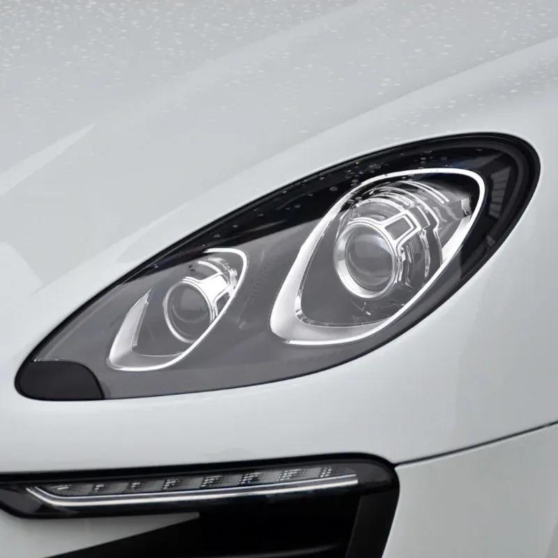 Накладка на фару для Porsche Macan 2014 2015 2016 2017 Автомобильный корпус фары Абажур Стеклянная крышка фары