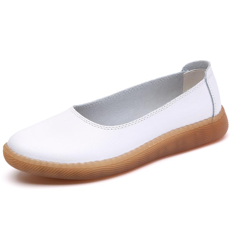 Women Moccasins Penny Loafers Casual White Nurse Footwear Peas Soft Flats Black Driving Walking Shoes for Women