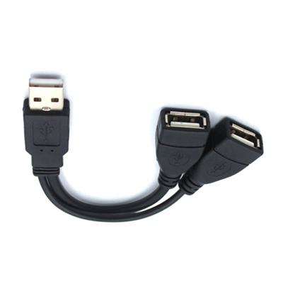15-30 см Высококачественный USB 2.0 Кабель USB Двойной Разветвитель Адаптер Кабель Один на Два Женский на USB 2 Мужской Кабель-удлинитель питания