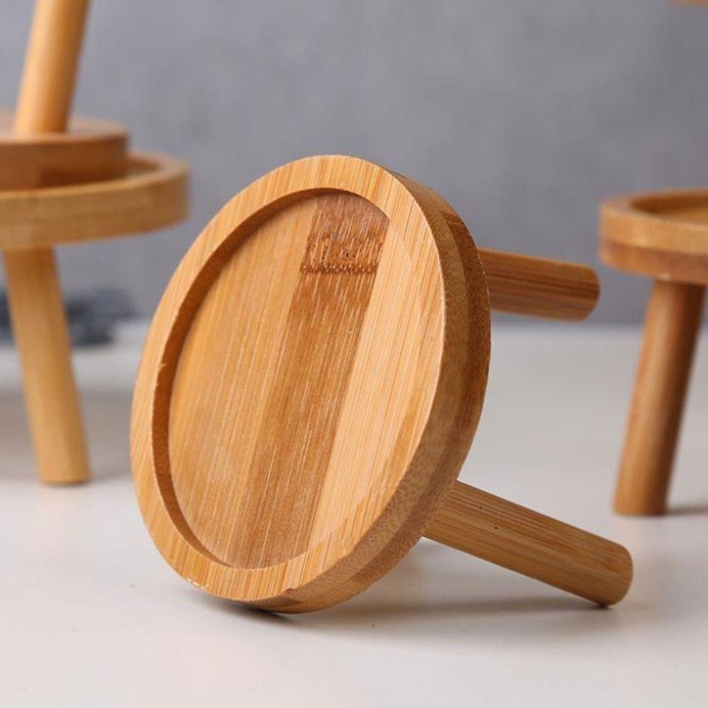 Natural Creative Indoor Desktop Succulent Flower Vase Holder Home Decor Potted Base Plant Stand Bonsai Holder Flower Pot Tray