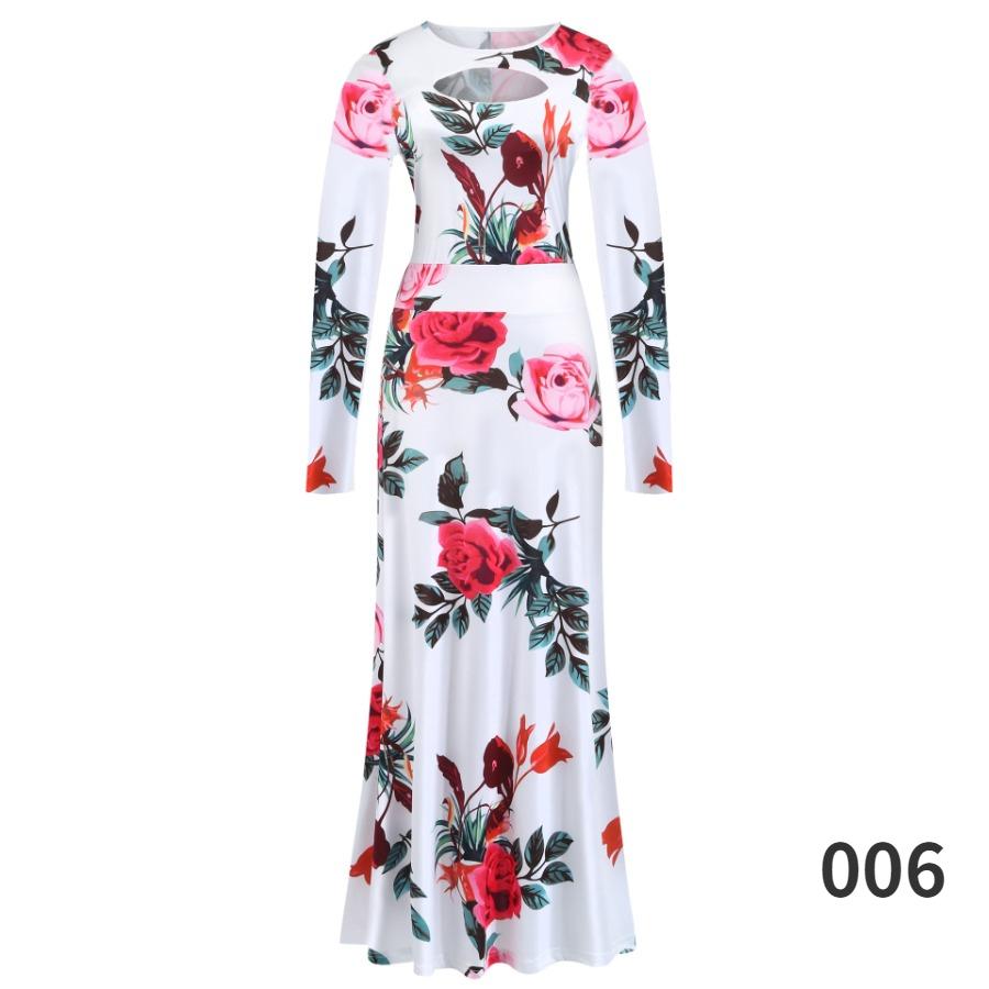 Лоскутное длинное платье с цветочным принтом, женские богемные осенние макси-платья с длинными рукавами и длинными рукавами