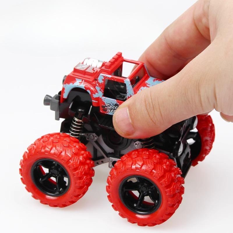 Зеленый 4x4 Фермерский трюковой автомобиль с двойной инерцией и вращением на 360° для детей