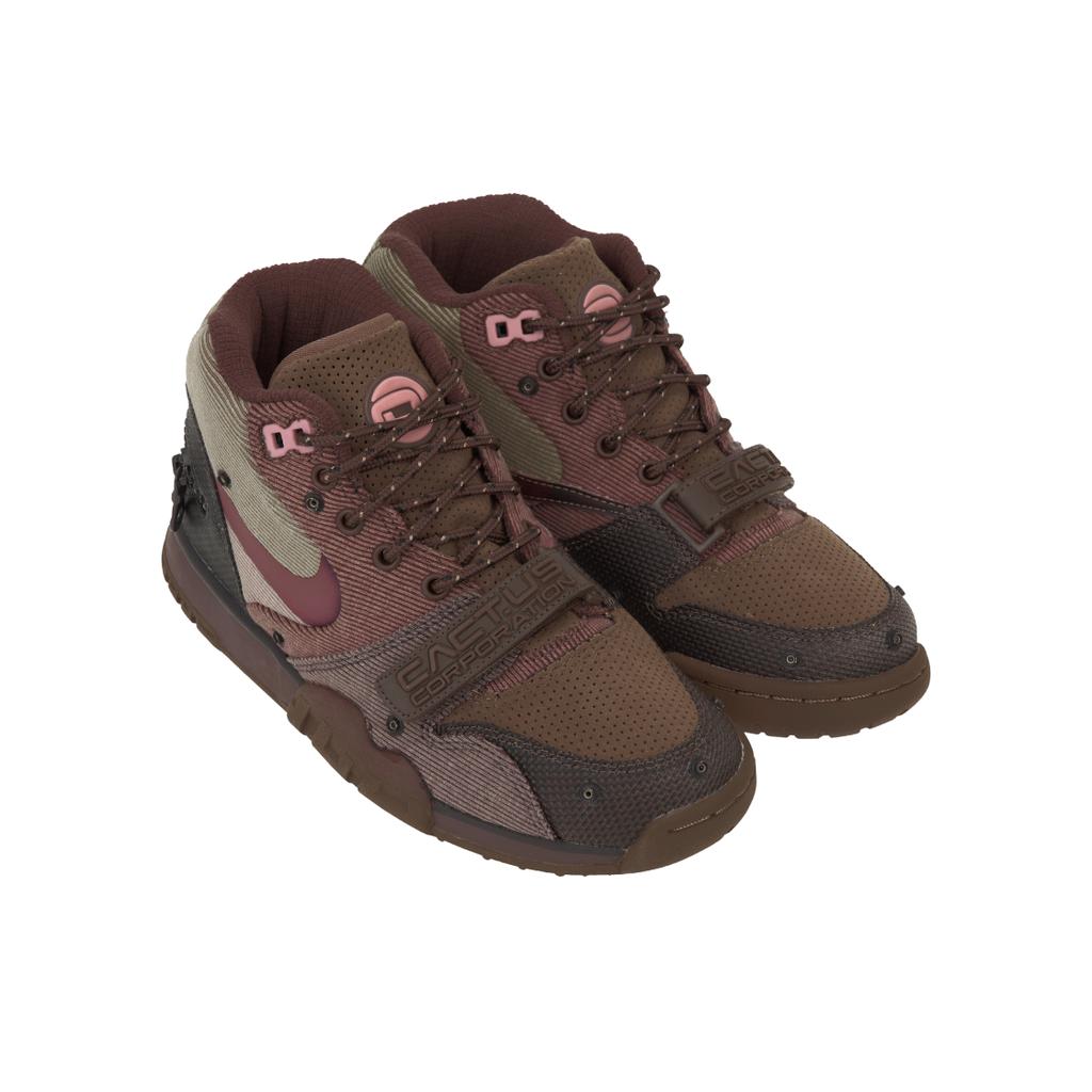 Travis Scott x Nike Air Trainer 1 SP Шоколад Унисекс Кроссовки Коричневый Светло-шоколадный Ржаво-розовый DR7515-200
