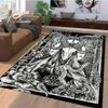 Satan Devil Skull Divination Carpet Halloween Satan Decorative Carpet Bathroom Carpet  Bedroom  Large Carpets for Living Room