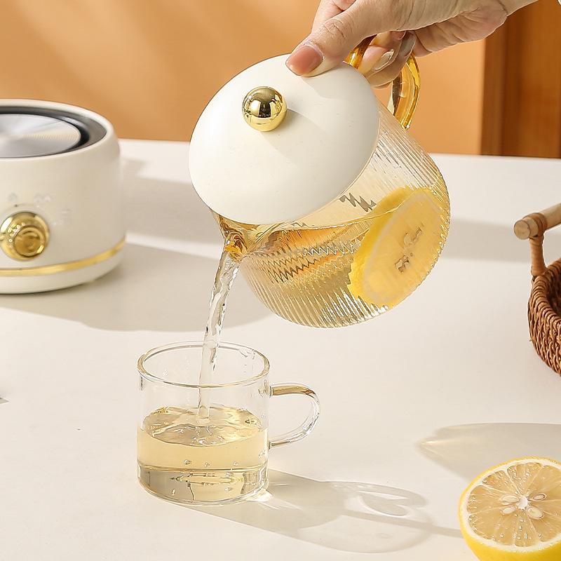 Многофункциональная мини-электрическая здоровая чашка для тушения: Стеклянный нагревательный чайник для офиса и подарочный набор для цветочного чая