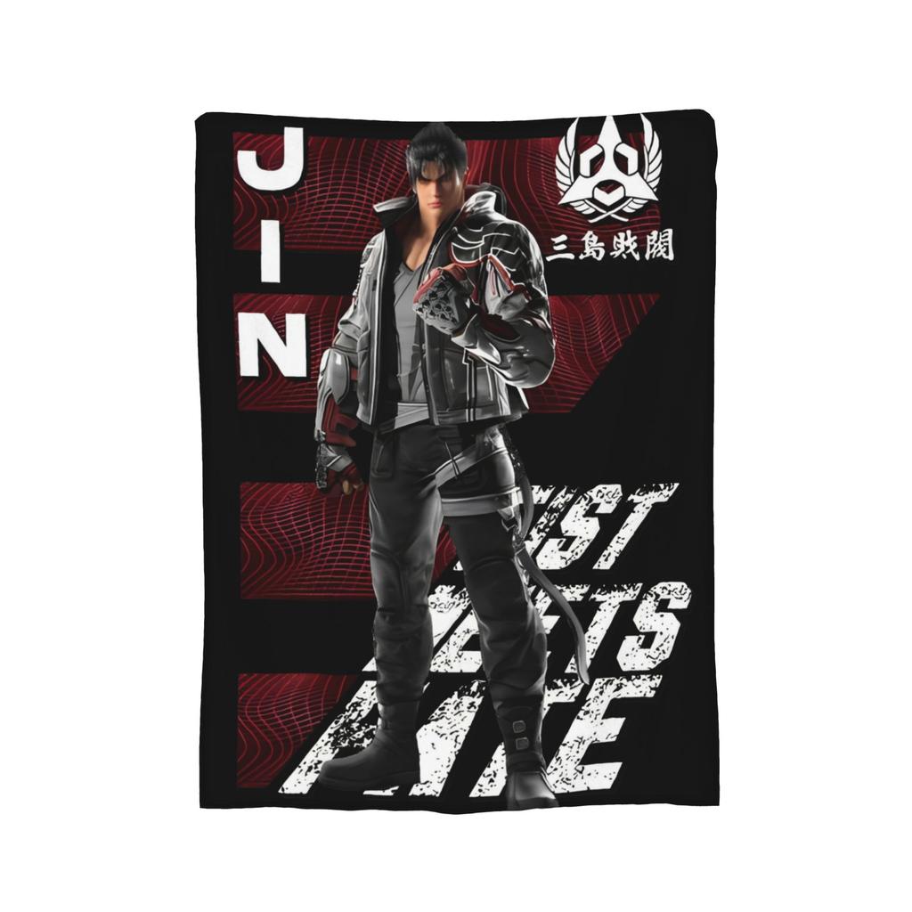 Panda Tekken 8 Gaming Blanket Flannel Novelty Breathable Throw Blankets for Bedspread Autumn/Winter,