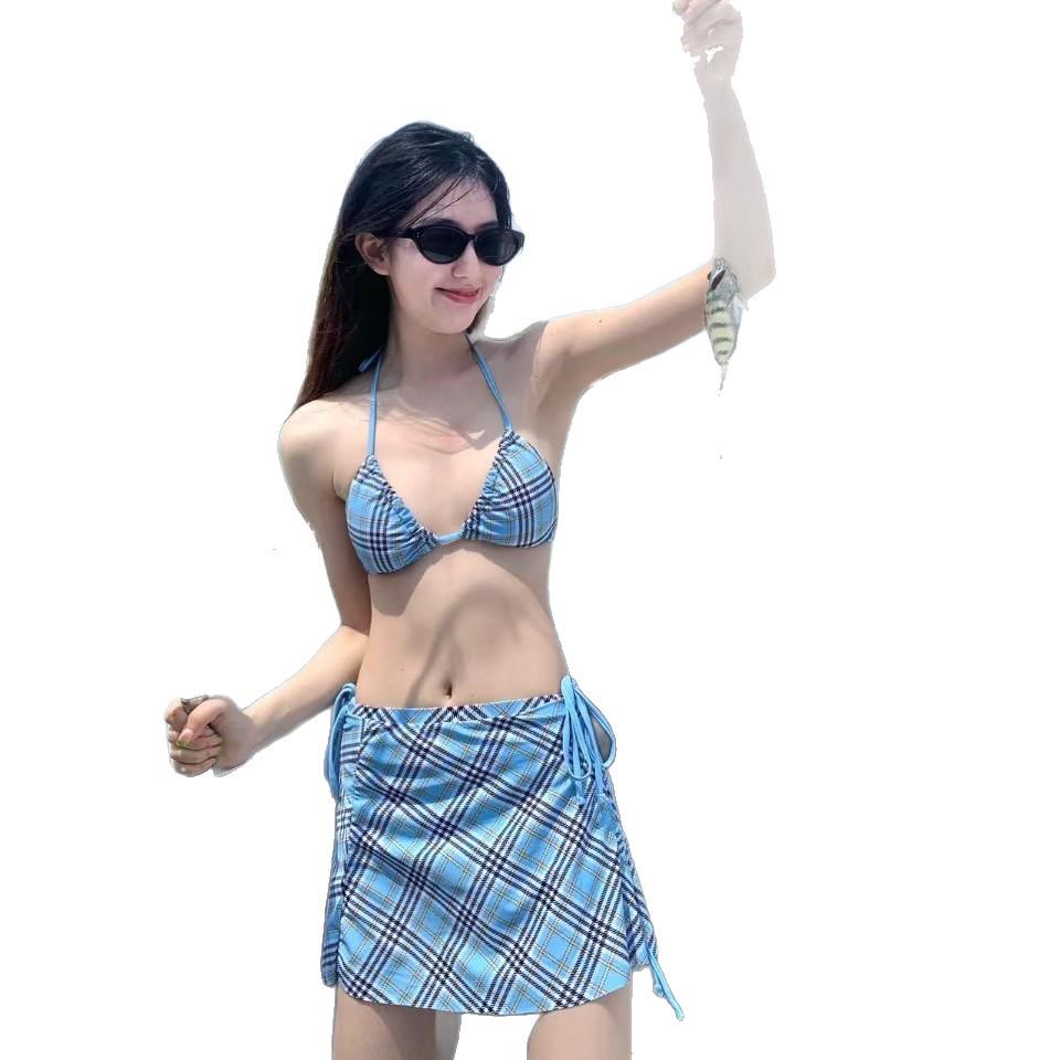 Сексуальный клетчатый купальник с бандажной спинкой без бретелей - Японский и корейский стиль для женщин