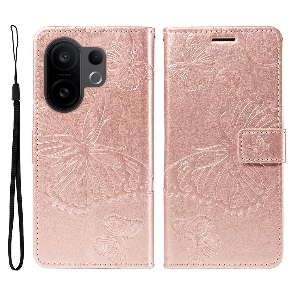 For vivo S30 Pro mini 5G Wallet Case Floral Butterfly Imprint Leather Phone Cover Stand