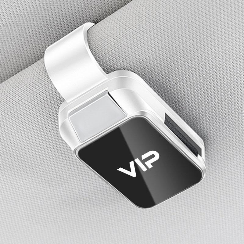Universal Car Sun Visor Sunglasses Holder Clip ABS Material Eyeglasses Storage Box For Car Interior Auto Accessory Customizable