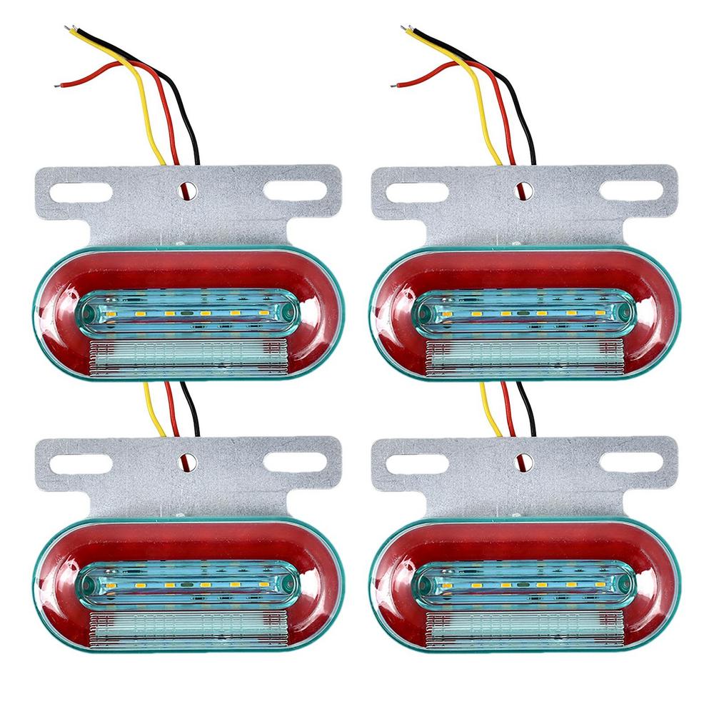 Светодиодные габаритные огни для прицепа 24 В, сигнальные ходовые огни, 4 шт., водонепроницаемые, супер яркие светодиодные габаритные огни для прицепа для пикапа