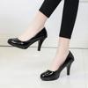 High Heels Shoes Women White Wedding Shoes Thick High Heels Fashion Party Pumps Footwear Black Red Big Size 34-42