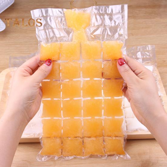 20Pcs Ice Cube Trays Self-sealing Ice Making PVC Eco-friendly Disposable Ice Cube Bags Refrigerator Supplies