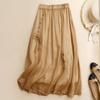 Half-body Skirt Women's Summer Casual Versatile Elastic Women's Skirt Loose Comfortable Large Size Pleated Skirt