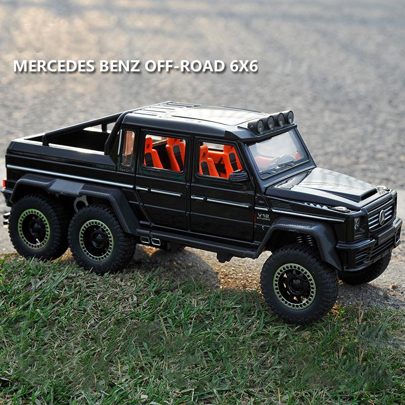 1/20 Benz G63 6X6 OFF-ROAD литая игрушечная модель автомобиля со звуком и светом детские игрушки коллекционные предметы подарок на день рождения