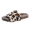 Fashion Leopard Print Fashion Slippers Women's Plush Comfortable Cotton Slippers Winter 2024 Trend Household Flats Casual Shoes