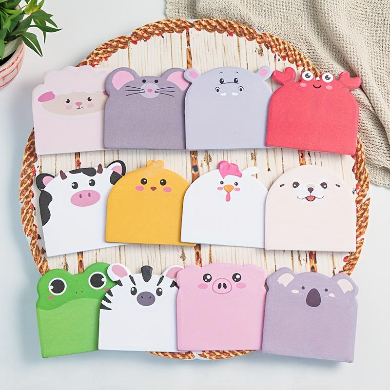 240 Sheets Cute Animal Sticky Notes Cartoon Self Adhesive Memo Pad Shaped Bookmark Markers For Kids Students