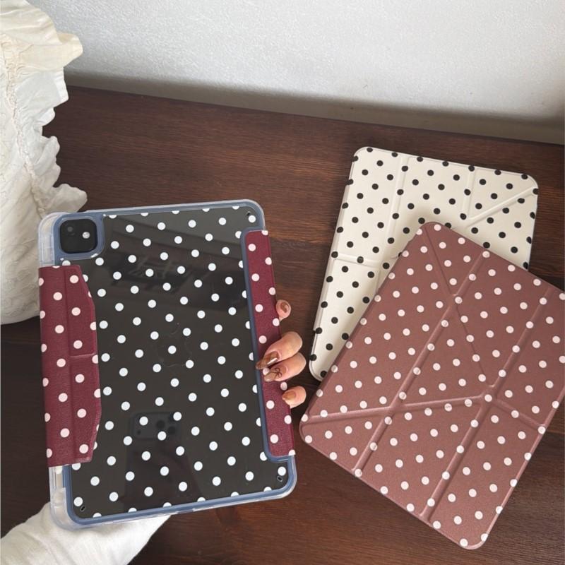 Корейский INS чехол для планшета в горошек для iPad Air 3 2019 Pro 10.5 Air4 5 10.9 дюймов 10-го 2022 Air6 7 11 M3 2025 Минималистичный стильный чехол