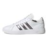 adidas Neo Grand Court Легкие Нескользящие Прочные Низкие Кеды для Скейтбординга Женские Кроссовки Белый Серебристый HR0248