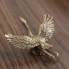 Brass Brass Red Crowned Crane Ornament Red Crowned Crane Home Decoration  Home
