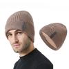 Men's Winter Hat with Velvet Earmuffs and Elastic Knitted Hat, Solid Color, All-match Casual Warm Hat