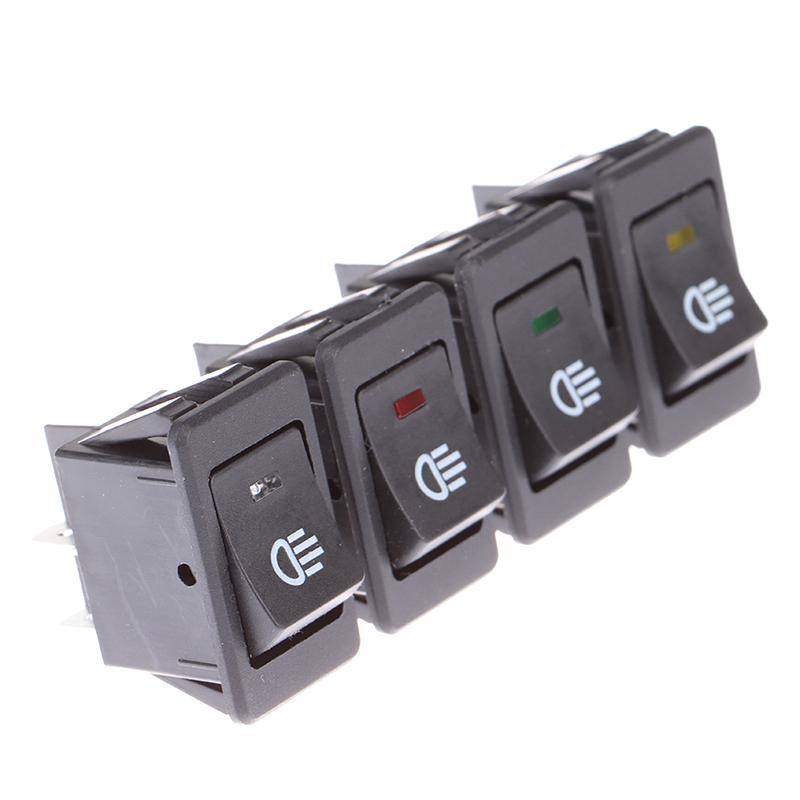 2-позиционный 4-контактный светодиодный переключатель противотуманных фар 12 В 35 А для установки автомобиля
