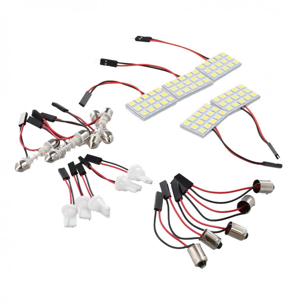 5 шт. Автомобильная 5050 ксеноновая белая светодиодная 15-панельная внутренняя купольная лампа для освещения карты