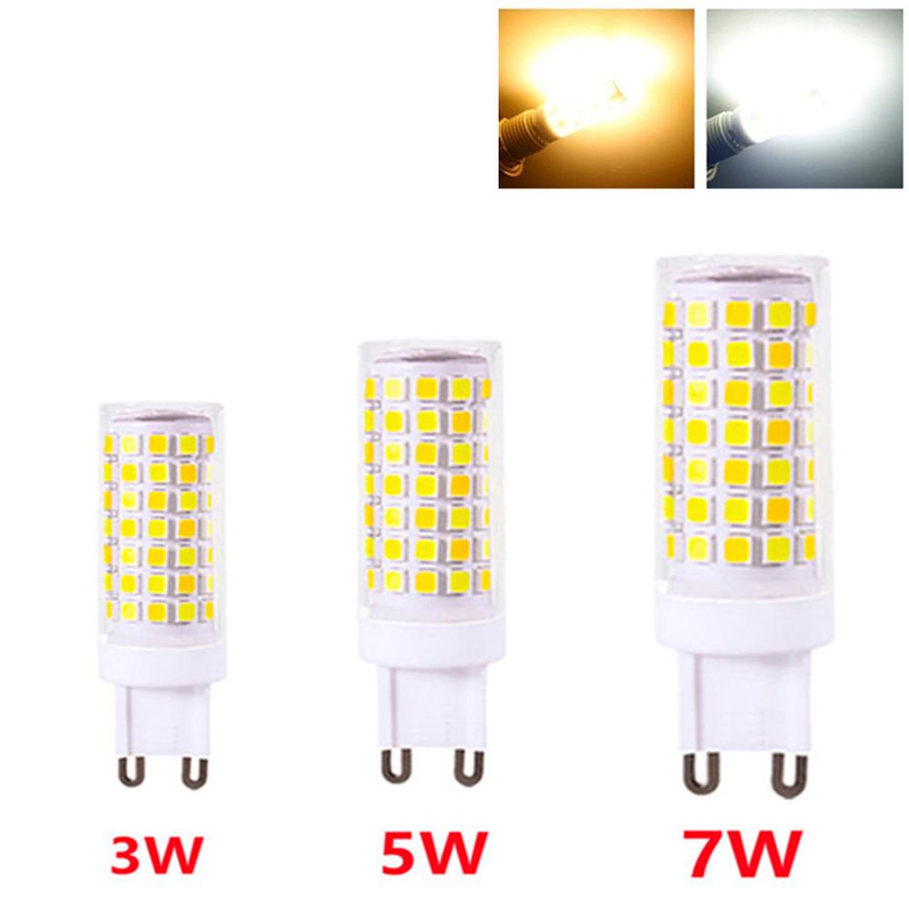 Продажа светодиодной лампы G9, переменного тока 220 В, 3 Вт, 5 Вт, 7 Вт, 2835 SMD чип, керамическая светодиодная лампа, замена галогенной лампы G9 для энергосберегающей люстры