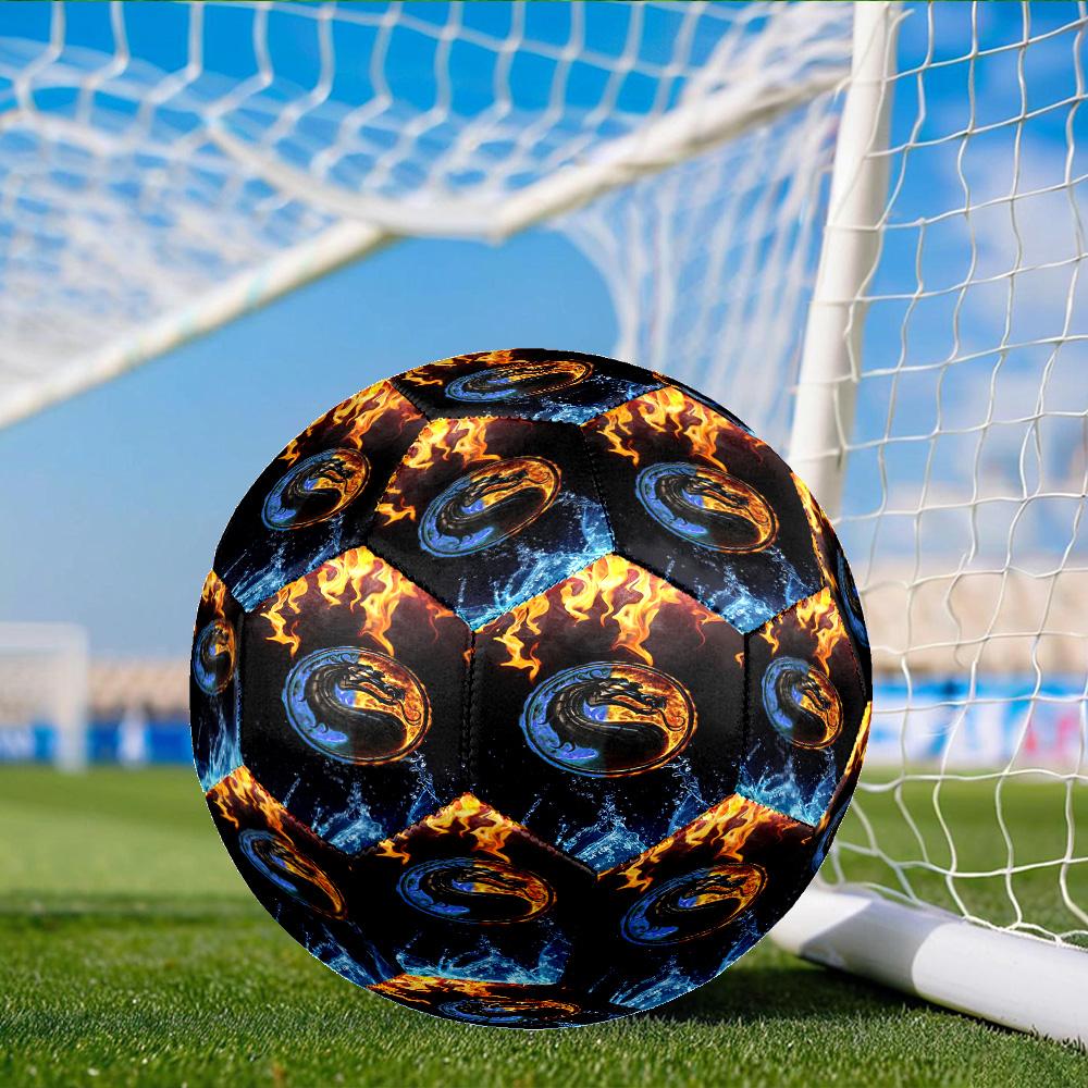 Kombat Warrior In Shadows Size 5 Soccer Ball, Suitable for Training and Matches, High-Elasticity, Wear-Resistant Material Gift for Fan